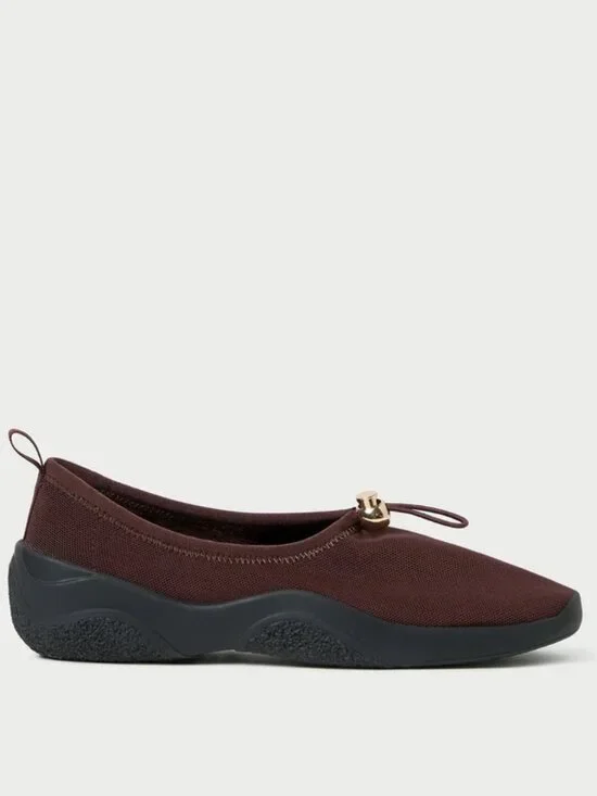 NEW Loeffler Randall Raina Dark Brown Mesh Flats - Picture 2 of 5